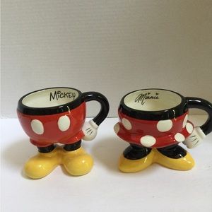 Authentic Disney Mickey & Minnie Mouse Coffee Tea Cups Mugs